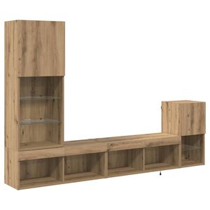 vidaXL TV Sienas Vienības Artisānā ozols Inženierijas koks