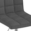 vidaXL grozāms virtuves krēsls, tum&scaron;i pelēks audums