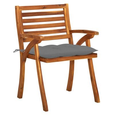 vidaXL dārza krēsli ar spilveniem, 8 gab., akācijas masīvkoks