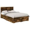 vidaXL Gultas rāmis Kūpināts ozols 120 x 200 cm Inženierijas koks