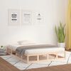 vidaXL gultas rāmis, 140x190 cm, priedes masīvkoks