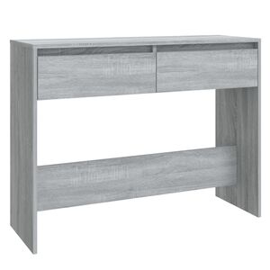 vidaXL konsoles galdiņ&scaron;, pelēcīgs, 100x35x76,5 cm, inženierijas koks