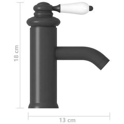 vidaXL vannasistabas izlietnes jaucējkrāns, pelēks, 130x180 mm