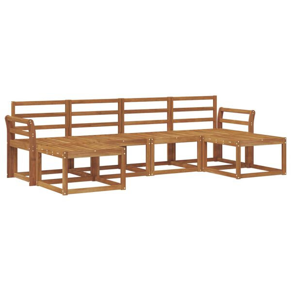 vidaXL Āra dīvānu komplekts 6 pcs Dabiska Inženierijas koks