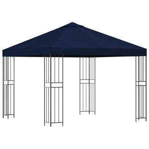 vidaXL Nojume 3 x 3 m Zila Poliesters un tērauds 190 gsm
