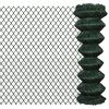 vidaXL stiepļu žogs, tērauds, 1,25x25 m, zaļ&scaron;