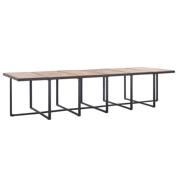 vidaXL 17-daļīgs dārza mēbeļu komplekts ar matračiem, PE rotangpalma