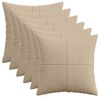 vidaXL Spilvenu pārvalks 6 pcs ALMELO Pelēkbrūna 40 x 40 cm kordurojs
