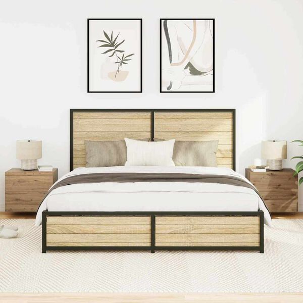 vidaXL Nakts skapītis 2 pcs Artisānā ozols 50 x 39 x 41 cm