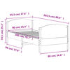 vidaXL gulta bez matrača, vaska brūnas, 90x200 cm, priedes masīvkoks