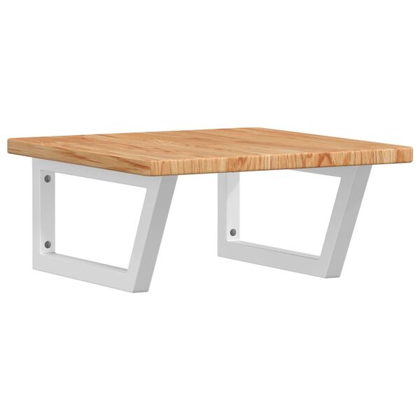 vidaXL izlietnes plaukts, stiprināms pie sienas, tērauds, ozola koks