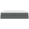 vidaXL Gulta ar uzglabā&scaron;anas vietu un matraci Tum&scaron;i pelēks Poliesters