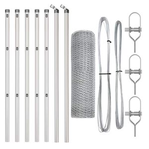 vidaXL Žoga āķis Sudraba 10 x 0,4 m (13 mm siets) Tērauds