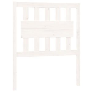 vidaXL gultas galvgalis, balts, 80,5x4x100 cm, priedes masīvkoks