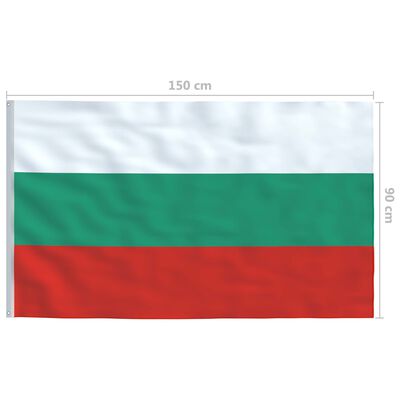 vidaXL Bulgārijas karogs un karoga masts, alumīnijs, 6,2 m