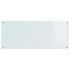 vidaXL Virtuves aizsargpanelis Balts 120 x 50 cm rūdīts stikls