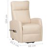 vidaXL masāžas krēsls, paceļams, krēmkrāsas audums