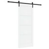 vidaXL Slīdo&scaron;ās durvis 83 x 202 cm Priedes masīvkoks Balta un melna