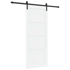 vidaXL Slīdo&scaron;ās durvis 83 x 202 cm Priedes masīvkoks Balta un melna