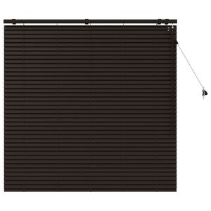 vidaXL Venēcijas žalūzija Tum&scaron;i brūna 130 x 130 cm 35 mm