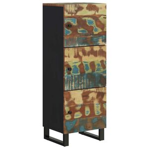 vidaXL kumode ar 3 atvilktnēm, 40x33x110 cm, pārstrādāts koks, dzelzs