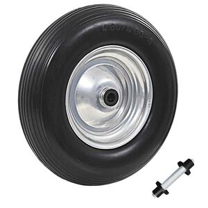 vidaXL ķerras ritenis ar asi, izturīgs PU, 4.00-8.390 mm