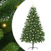 vidaXL Ziemassvētku eglīte ar LED gaismām Zaļa 180 cm PE