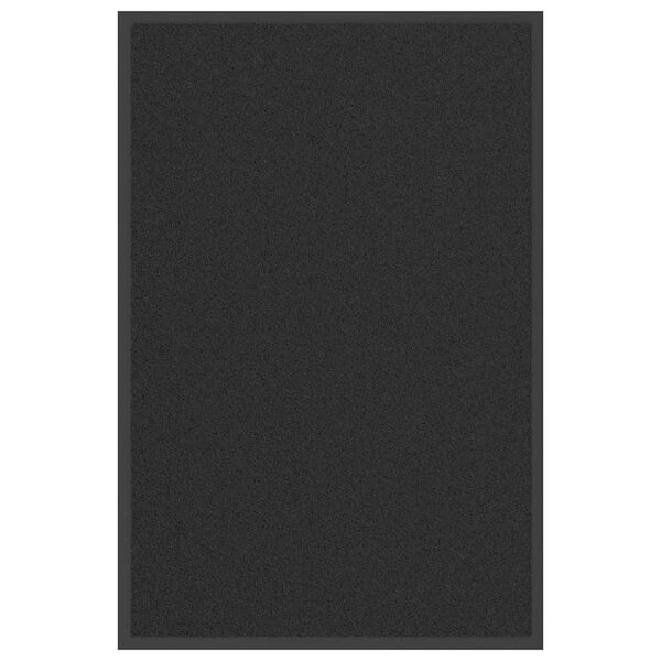 vidaXL durvju paklājs, melns, 60x90 cm