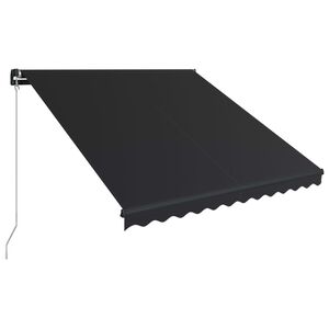 vidaXL izvelkama markīze, 300x250 cm, manuāla, antracītpelēka