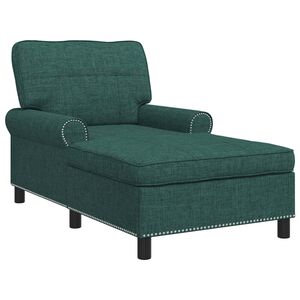 vidaXL &Scaron;eiss Lounge Tum&scaron;i zaļ&scaron; audums 91 x 157 x 91 cm