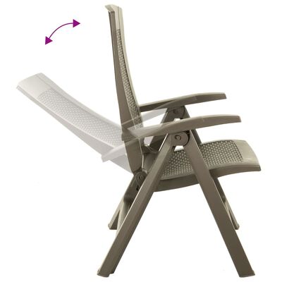 vidaXL atgāžami dārza krēsli, 2 gab., brūna plastmasa