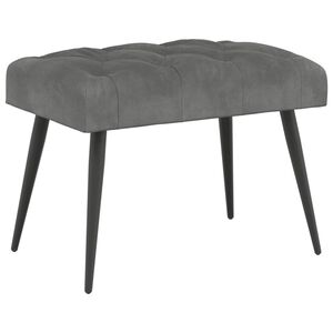 vidaXL Sols ar pogām Tum&scaron;i pelēka 60 x 40 x 45 cm Samts