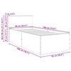 vidaXL Gultas rāmis Melna 90 x 190 cm Inženierijas koks
