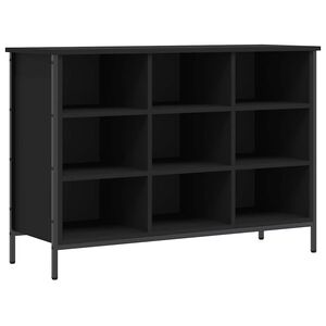 vidaXL apavu plaukts, 100x35x70 cm, inženierijas koks, melns