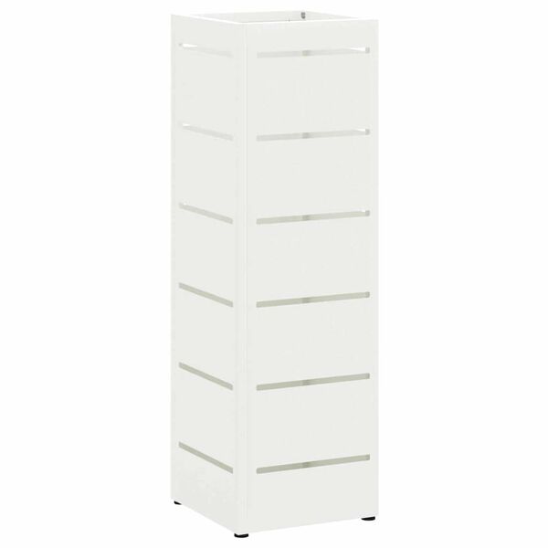 vidaXL Lietussarga statīvs Balts 15,5 x 15,5 x 49 cm Tērauds