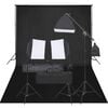 vidaXL fotostudijas komplekts, gaismas un fons