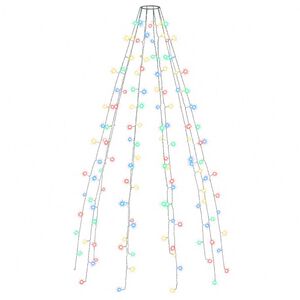 vidaXL Ziemassvētku lampiņas, 150 LED, 150 cm, krāsainas