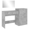 vidaXL 3-daļīgs tualetes galdiņa komplekts, betona pelēks