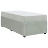 vidaXL Gultas rāmis ar matraci Gai&scaron;i pelēks 100 x 200 cm audums