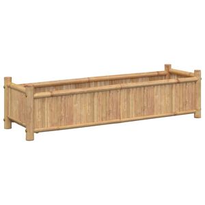 vidaXL puķu kaste, 100x30x25 cm, bambuss