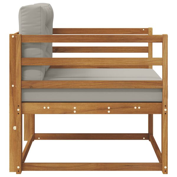 vidaXL Āra vidējā dīvāns Cietā akācijas koks Dabiska