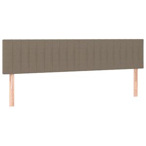 vidaXL gultas galvgaļi, pelēkbrūns, 160x5x78/88 cm, audums