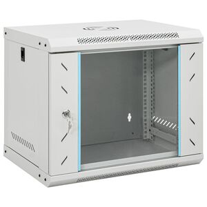 vidaXL Tīkla skapis ar uzglabā&scaron;anu Grey 530 x 400 x 450 mm Tērauds