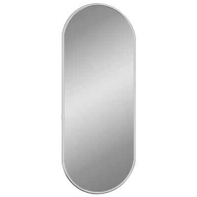 vidaXL sienas spogulis, sudraba krāsā, 50x20 cm, ovāls