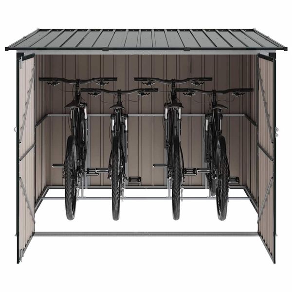 vidaXL Velosipēdu nojume 3 pcs Antracīts 215 x 206 x 157 cm Metāla