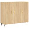 vidaXL kumode, ozolkoka krāsa, 90x34x80 cm, inženierijas koks
