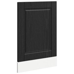 vidaXL Trauku ma&scaron;īnas panelis PORTO Melns ozolkoks 45 x 1,5 x 57 cm