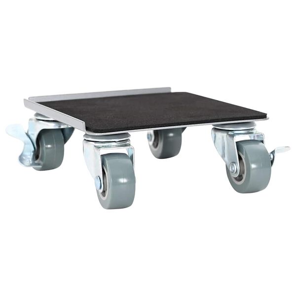 vidaXL mēbeļu riteņi, 4 gab., ar pacēlāju, 13,5x13,5x6 cm, tērauds, 1300 kg