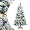 vidaXL Mākslīgā Saliekamā Ziemassvētku Egle Balts 150 cm PE un PVC