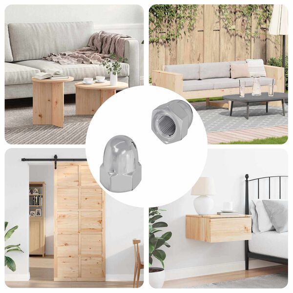 vidaXL Uzgrieznis 2 pcs Sudraba M6 x 10 mm Dzelzs